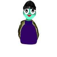 Turtleneck Sticker by Zack Roman