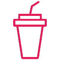 moo_oman happy food pink drinks Sticker