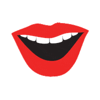 Big Mouth Smile Sticker by R+Co