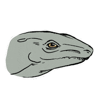 Velozee smile paleontology lizzard permian Sticker