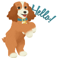 Lady And The Tramp Hello Sticker by Walt Disney Studios