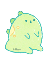 Happy Dinosaur Sticker by Steggy