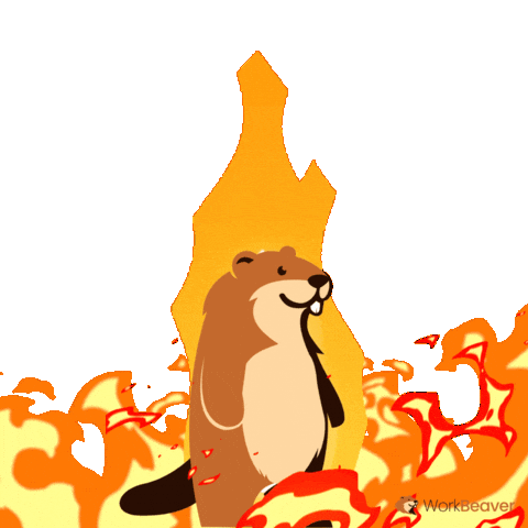 Melting Heat Wave Sticker by WorkBeaver