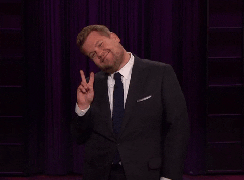 james corden peace GIF by The Late Late Show with James Corden