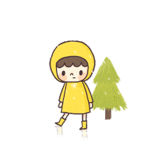 sad rain Sticker