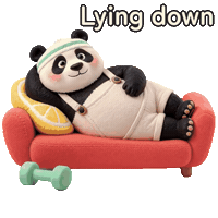 Lying Down English Sticker by LazyingArt · Aya & Lala