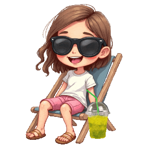 Boys Girls Summertime Sticker