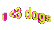 I Love Dogs Sticker by GIPHY Text