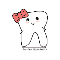 PurrfectLittleArtShop tooth dentistry dental art dental love Sticker