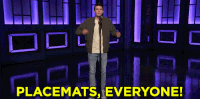 placemats everyone michael longfellow GIF by Team Coco
