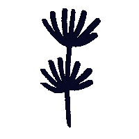 d_vigl blue drawing plant minimal Sticker