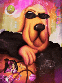 narisofka dog ball golden retriever baller GIF