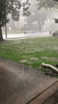 Trash Cans Washed Down Street as Rain Hits South Jersey