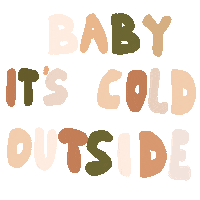 Baby Its Cold Outside Winter Sticker by Liebreizend