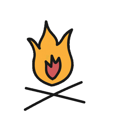 jugendleiter camping camp campfire camp fire Sticker