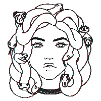 Glitch Snake Sticker