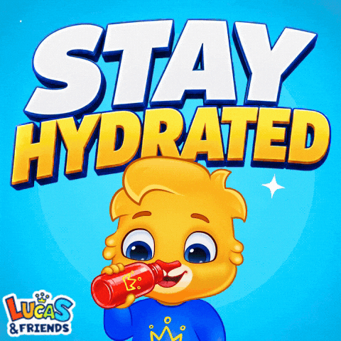 Drink Water Drinking GIF by Lucas and Friends by RV AppStudios