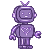 Heart Robot Sticker