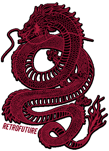 retrofuturebabe giphyupload neon dragon retro future Sticker