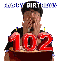 102 Birthday Sticker