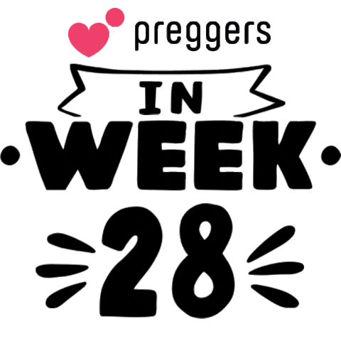 28 Weeks Pregnancy Sticker by Preggers