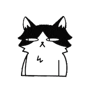 kolamsusustudio cat what black and white fish Sticker