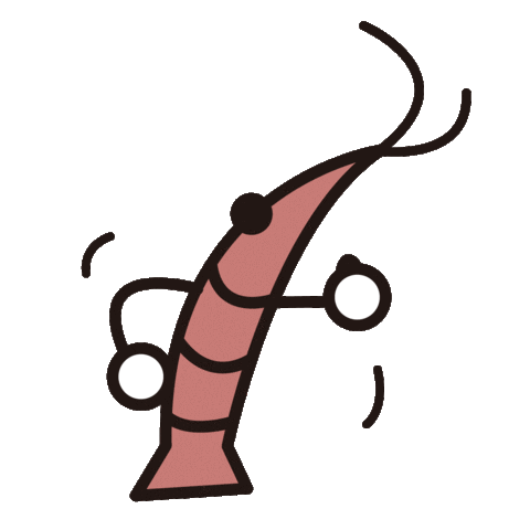 Shrimp Prawn Sticker by okushibashouten