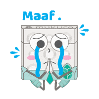 mukuraceramics sorry maaf nangis teary Sticker