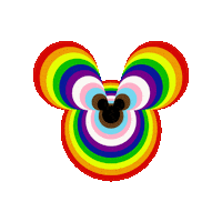 Mickey Mouse Rainbow Sticker