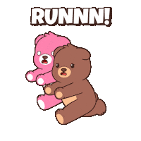 Teddy Bear Running Sticker by BEARISH