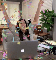 lalindase celebrate confetti amyporterfield GIF