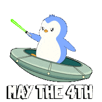 May The Fourth Be With You Light Saber Sticker by Pudgy Penguins