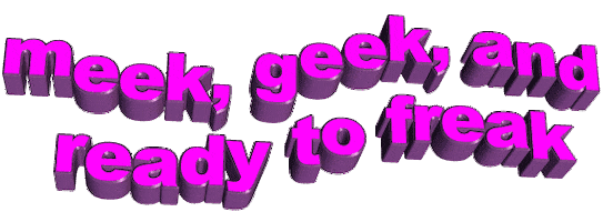 pink meek geek and ready to freak Sticker by AnimatedText
