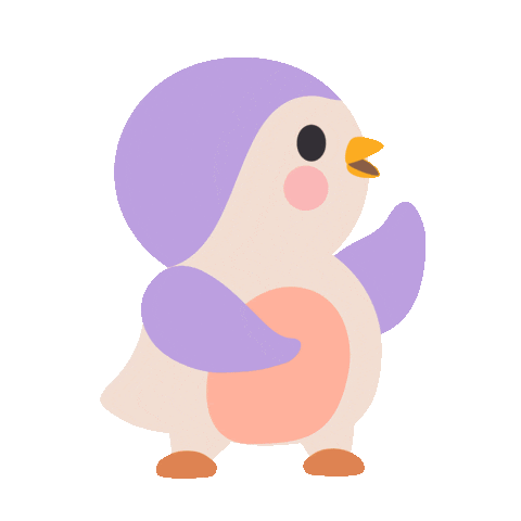 Penguin Waving Sticker by Finch Care