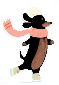 Ice Skating Sticker by Stefanie Shank