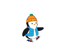 Ice Skating Dog Sticker by Pudgy Penguins