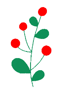New Year Winter Flower Sticker