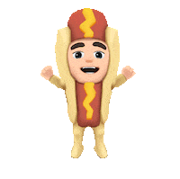 Hot Dog 3D Sticker by Futureplay Games