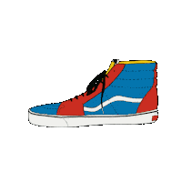 colorful skate shoes flash vans Sticker