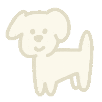 犬 Beige Sticker