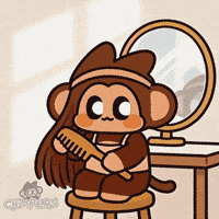 Getting Ready Good Hair Day GIF by Chimpers