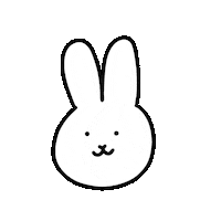 Bunny Rabbit Sticker by GOODMORNINGTOWN
