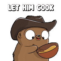 Hungry Cook Sticker by Fugz Official