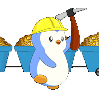 Gold Rush Sticker by Pudgy Penguins
