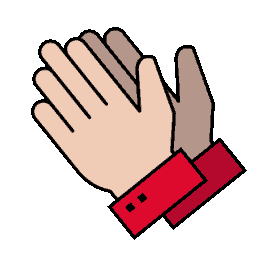 TEXSIB giphyupload clapping hands print Sticker