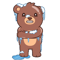 Snow Freezing Sticker by BEARISH