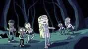 hildatheseries cartoon scary monster david GIF
