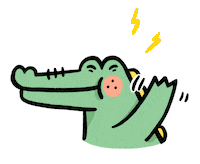 Crocodile Hello Sticker