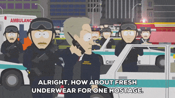 scared police GIF by South Park 