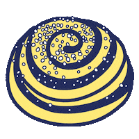 Cinnamon Roll Kanelbulle Sticker by Suzzi Kafe